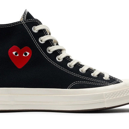converse chuck taylor all star 70 hi comme des garcons play single heart black