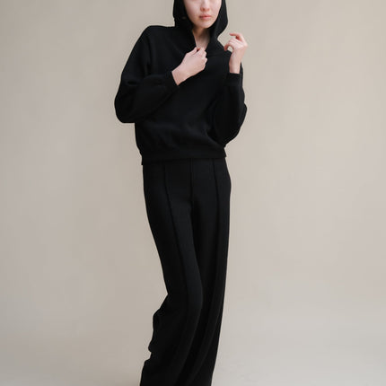 100% Lambswool Cropped Hoodie