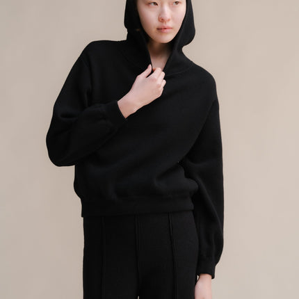 100% Lambswool Cropped Hoodie