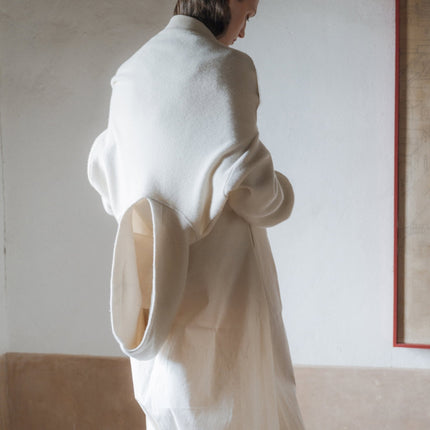 100% Lambswool Cropped Hoodie