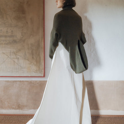 100% Lambswool Cropped Hoodie