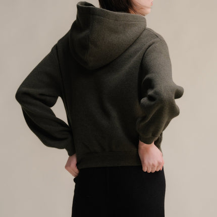 100% Lambswool Cropped Hoodie