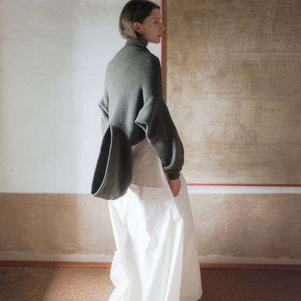 100% Lambswool Cropped Hoodie