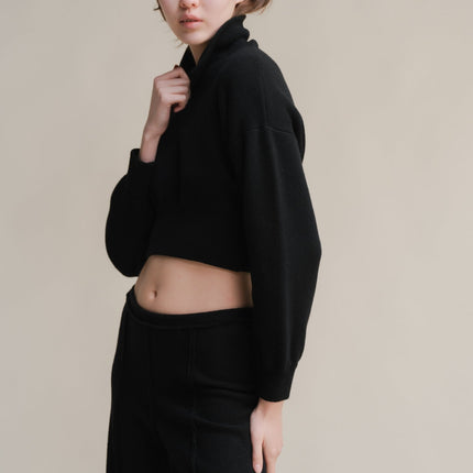 100% Lambswool Cropped Polo