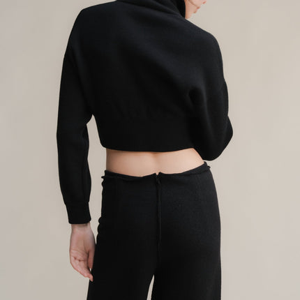 100% Lambswool Cropped Polo