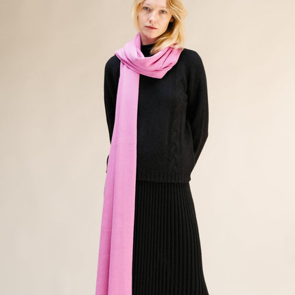 100% Pure Cashmere Maxi Ribbed Scarf / Blanket
