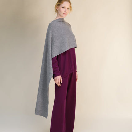 100% Pure Cashmere Maxi Ribbed Scarf / Blanket