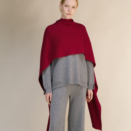 100% Pure Cashmere Maxi Ribbed Scarf / Blanket