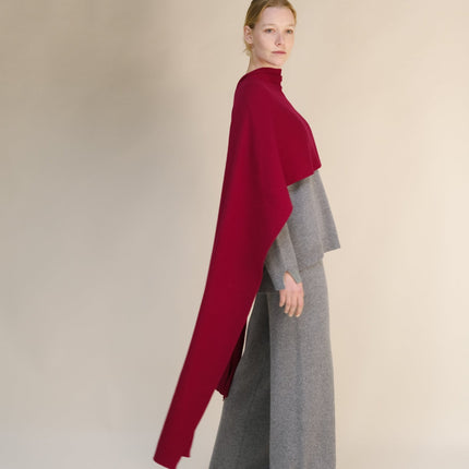 100% Pure Cashmere Maxi Ribbed Scarf / Blanket