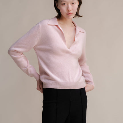 100% Pure Cashmere Polo Sweater