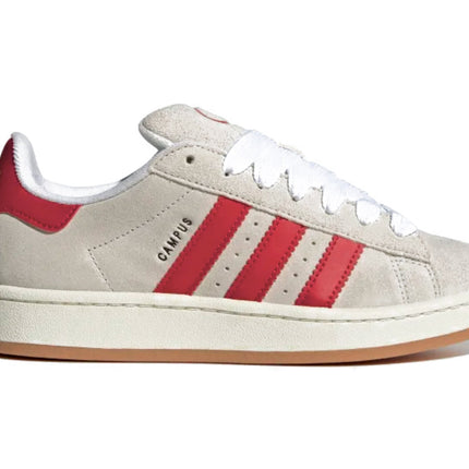 adidas campus 00s crystal white better scarlet (women's)