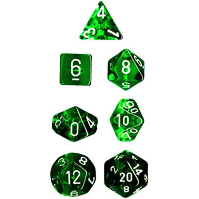 23075 Green Translucent Dice