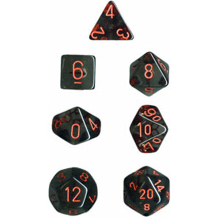 23088 Smoke/Red Translucent Dice