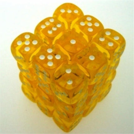 23802 12mm d6 Yellow/white Dice Block (36 - Dice)