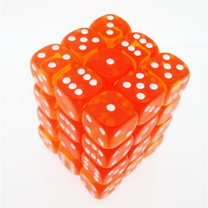 23803 12mm d6 Orange/white Dice Block (36 - Dice)