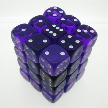 23807 12mm d6 Purple/White Dice Block (36 - Dice)