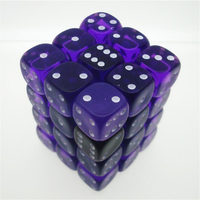 23807 12mm d6 Purple/White Dice Block (36 - Dice)