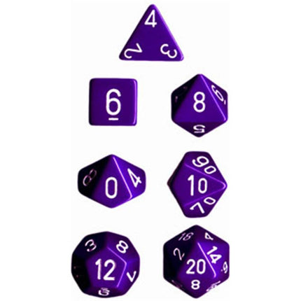 25407 Purple/White Opaque Dice