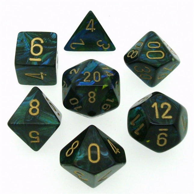 27415 Scarab Polyhedral Jade w/gold
