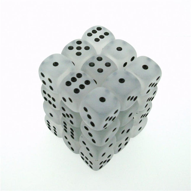 27801 Frosted 12mm d6 Clear/black