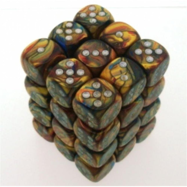 27893 Lustrous 12mm d6 Gold w/silver