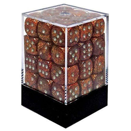 27903 Set 36 Dadi D6 (12 mm) Glitter Gold/Silver