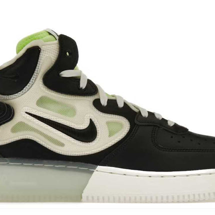 nike air force 1 react mid black sail ghost green