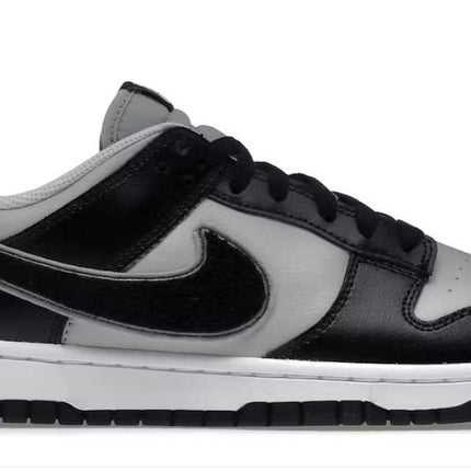 nike dunk low chenille swoosh black grey