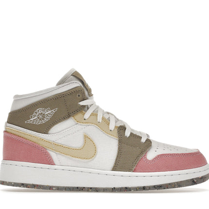 jordan 1 mid se pastel vivid green grind (gs)