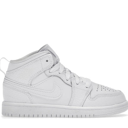 Jordan 1 Mid Triple White (2021) (PS)