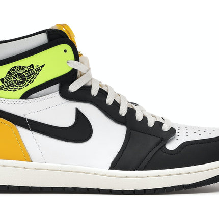 jordan 1 retro high white black volt university gold
