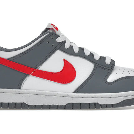 nike dunk low next nature smoke grey light crimson (gs)