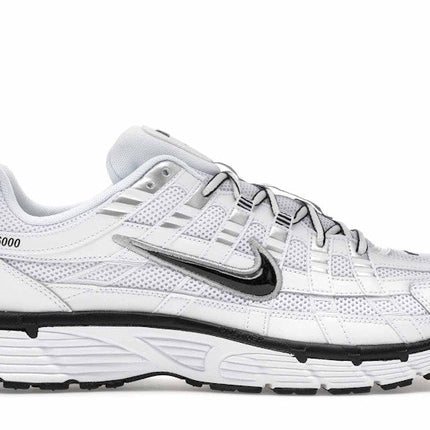 Nike P-6000 White Metallic Silver Black