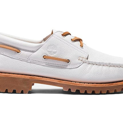 Timberland 3-Eye Lug Handsewn Boat Shoe White