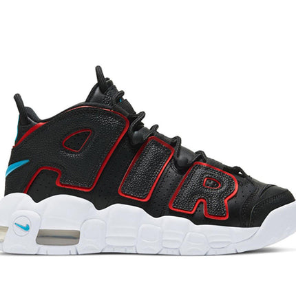 nike air more uptempo black fusion red (gs)