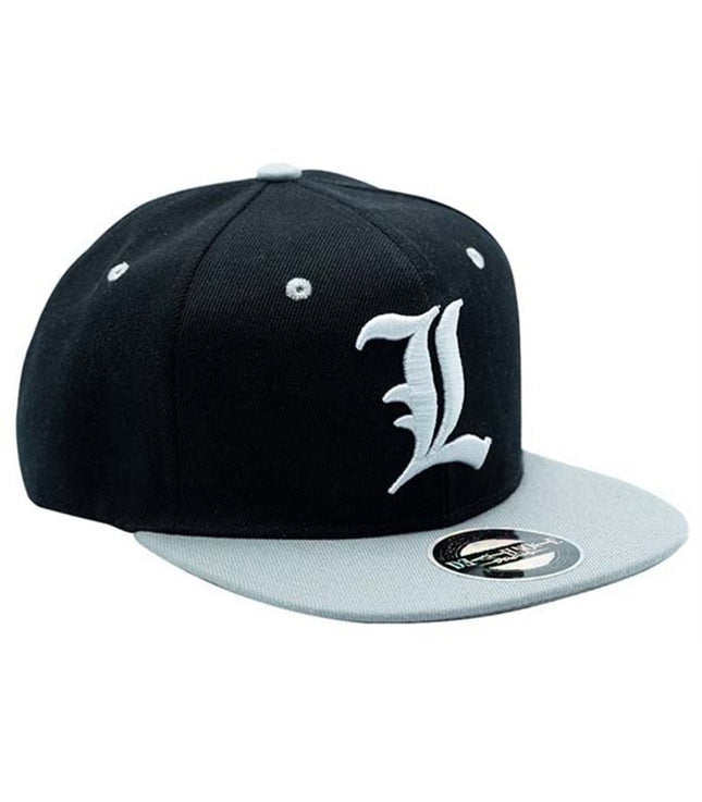 ABYSTYLE DEATH NOTE - Snapback Cappellino: "L" Black & Grey