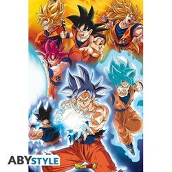 ABYSTYLE DRAGON BALL SUPER - Poster - "Goku's transformations" (91.5x61)