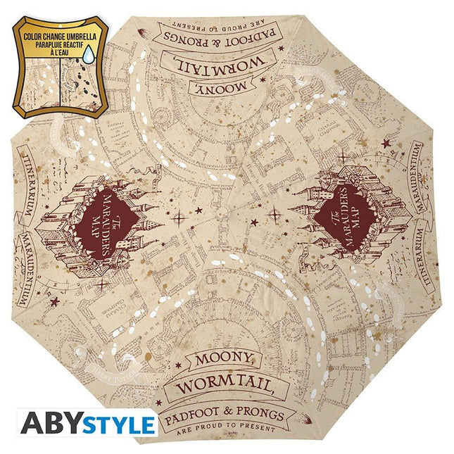 ABYSTYLE HARRY POTTER - Ombrello con stampa (cambia colore): "The Marauder's Map"
