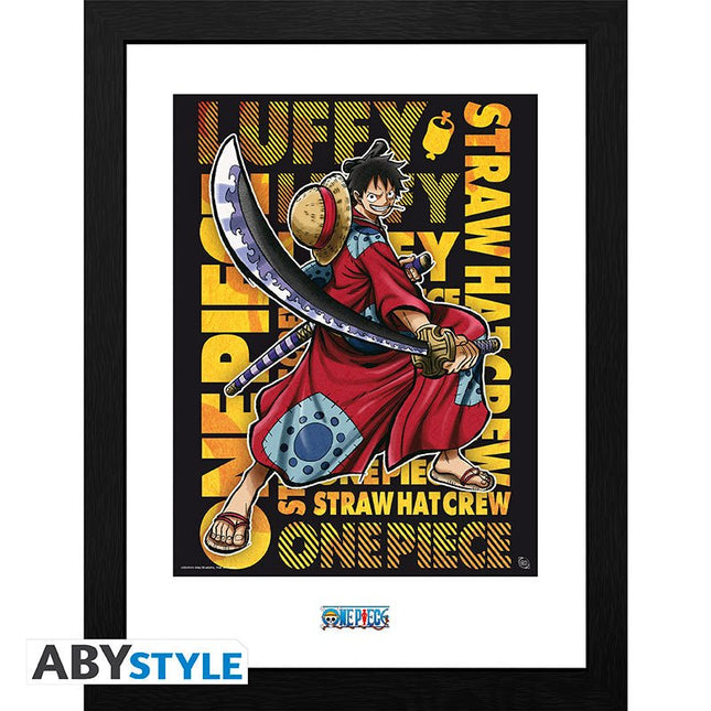 ABYSTYLE ONE PIECE - Poster Incorniciato: "Luffy in Wano Artwork" (30x40)
