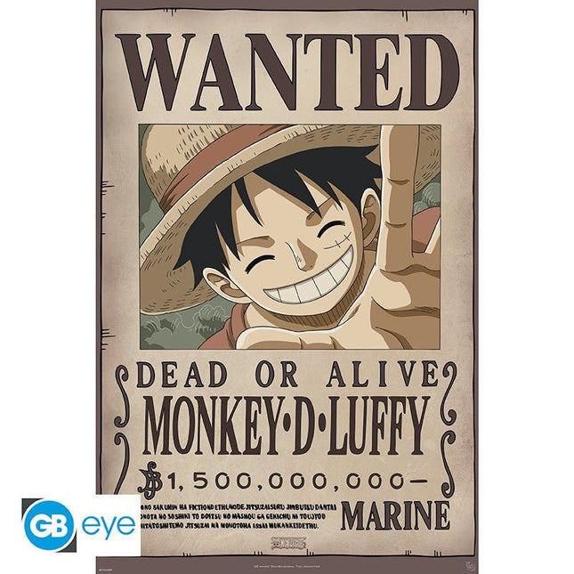 ABYSTYLE ONE PIECE - Poster Max (91.5x61): "Wanted Luffy New 2"