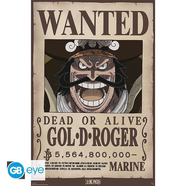 ABYSTYLE ONE PIECE - Poster Maxi: "Wanted Gol .D. Roger" (91.5x61)