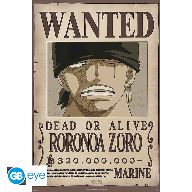 ABYSTYLE ONE PIECE - Poster "Wanted Zoro new" (91.5x61)