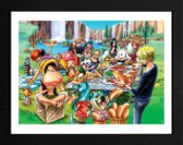 ABYSTYLE ONE PIECE - Stampa Incorniciata (30x40): "Hot - Dog Party"