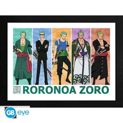 ABYSTYLE ONE PIECE - Stampa Incorniciata: "Pirate Hunter Zoro" (30x40)