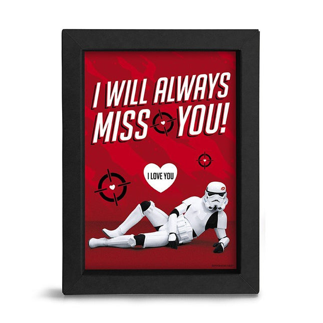ABYSTYLE ORIGINAL STORMTROOPER - Poster incorniciato: "I will ALWAYS MISS YOU"