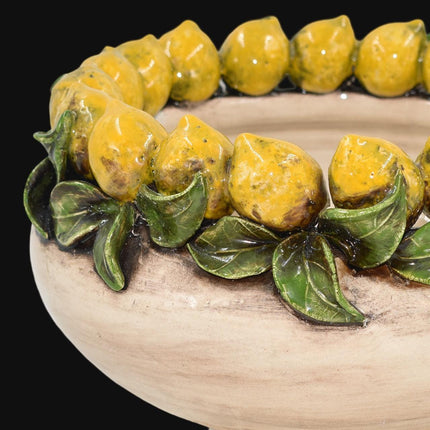 Alzata con Limoni Siciliani Ø 23 Madreperla Colorato