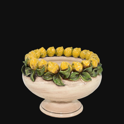 Alzata con Limoni Siciliani Ø 23 Madreperla Colorato