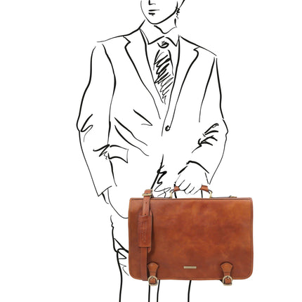 Ancona - Leather messenger bag | TL142073