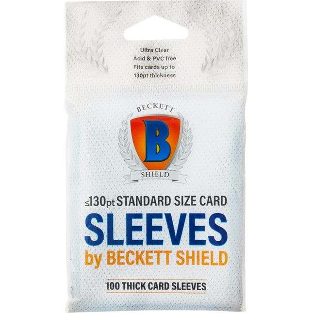 AT - 90402 Beckett Shield Thick Cards Card Sleeves (100 Sleeves)