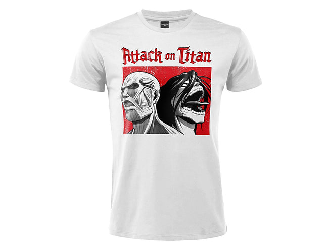 ATTACCO DEI GIGANTI - EREN VS COLOSSAL TITAN T-Shirt S bianca
